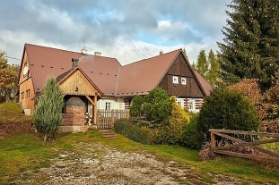 Krkonošská chalupa - kachlová kamna - Janské Lázně