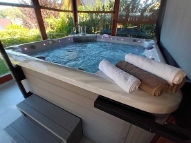 Rodinná chalupa s wellness - výhled na Lipno