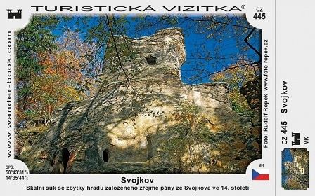 Zcenina hradu Svojkov - Sloup v echch